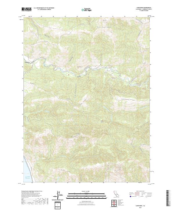 US Topo 7.5-minute map for Capetown CA