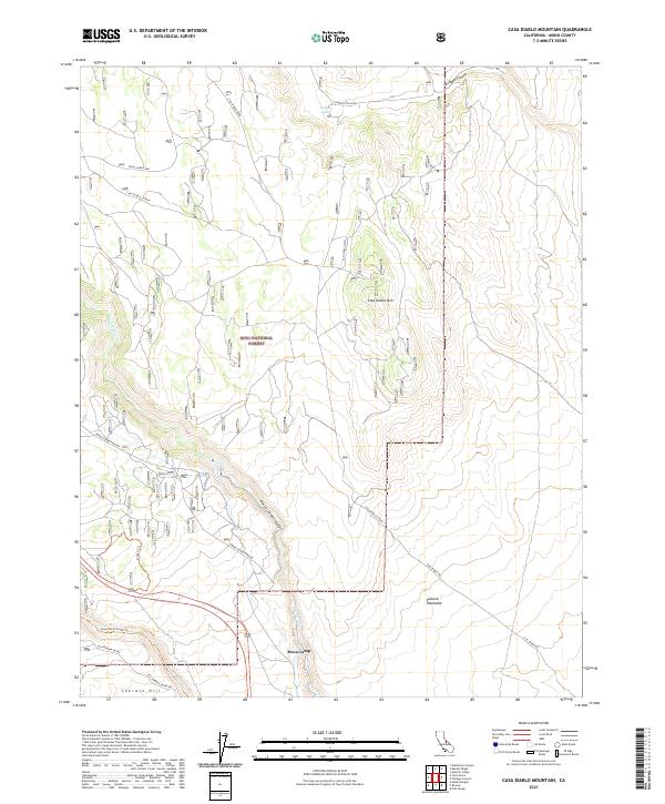 US Topo 7.5-minute map for Casa Diablo Mountain CA