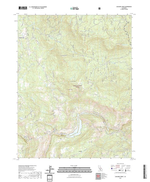 US Topo 7.5-minute map for Cascadel Point CA