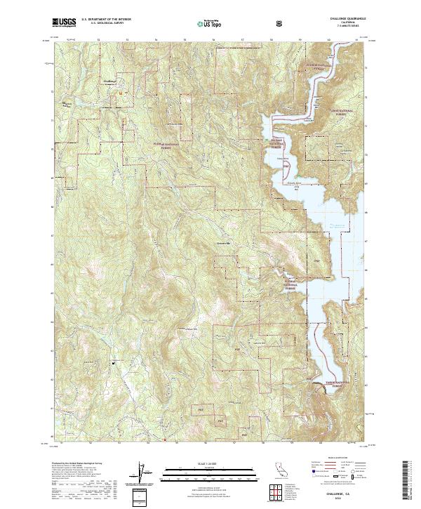 US Topo 7.5-minute map for Challenge CA