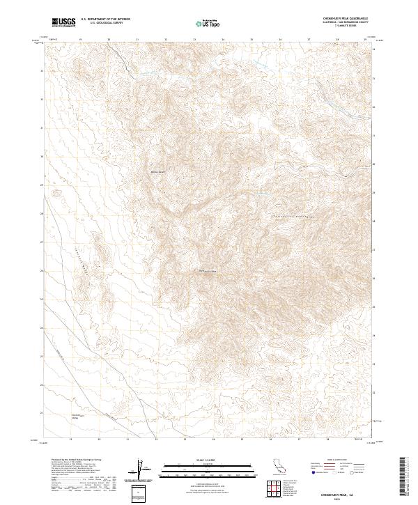 US Topo 7.5-minute map for Chemehuevi Peak CA