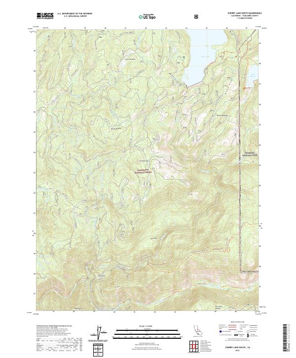 US Topo 7.5-minute map for Cherry Lake South CA