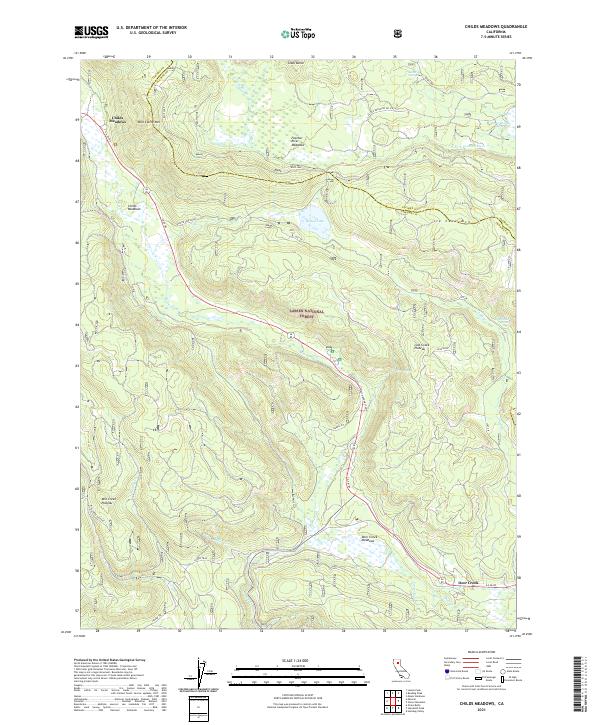 US Topo 7.5-minute map for Childs Meadows CA