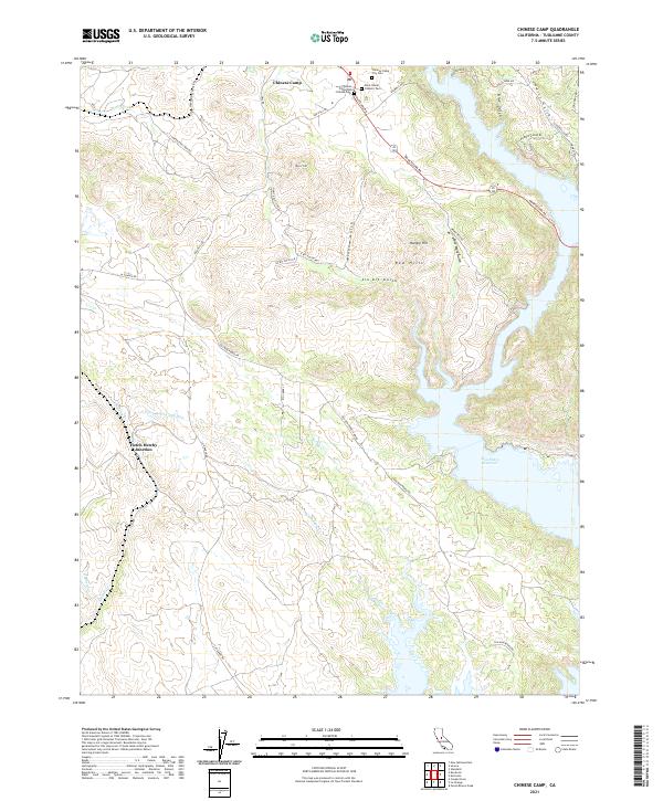 US Topo 7.5-minute map for Chinese Camp CA