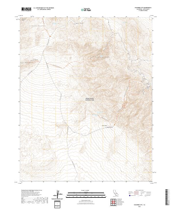 US Topo 7.5-minute map for Chloride City CA