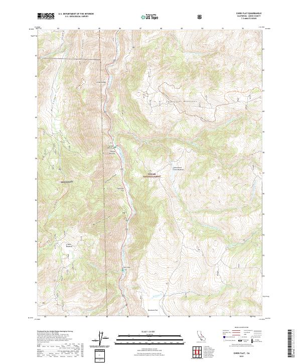 US Topo 7.5-minute map for Chris Flat CA