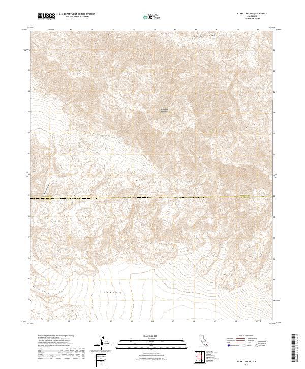 US Topo 7.5-minute map for Clark Lake NE CA