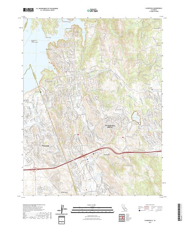 US Topo 7.5-minute map for Clarksville CA