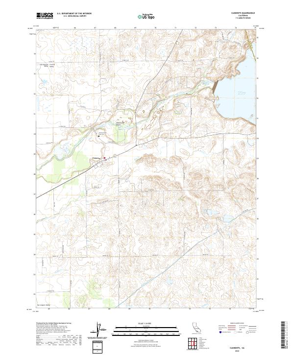 US Topo 7.5-minute map for Clements CA