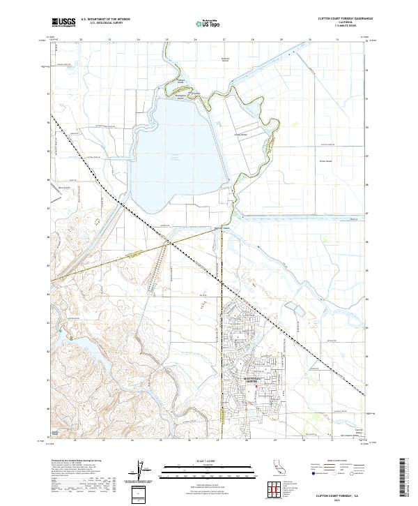 US Topo 7.5-minute map for Clifton Court Forebay CA