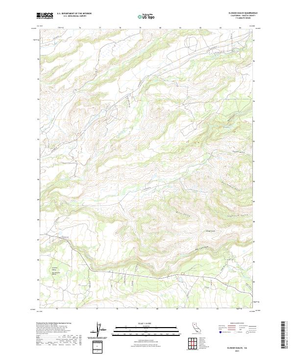 US Topo 7.5-minute map for Clough Gulch CA