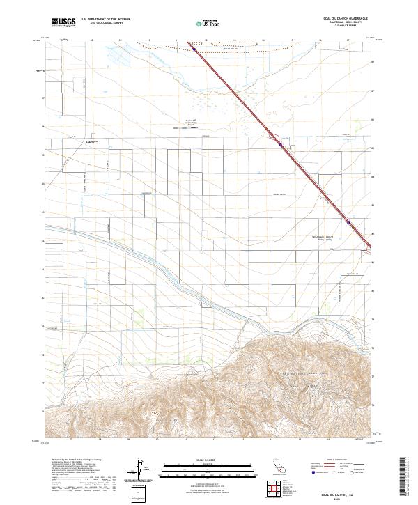 US Topo 7.5-minute map for Coal Oil Canyon CA