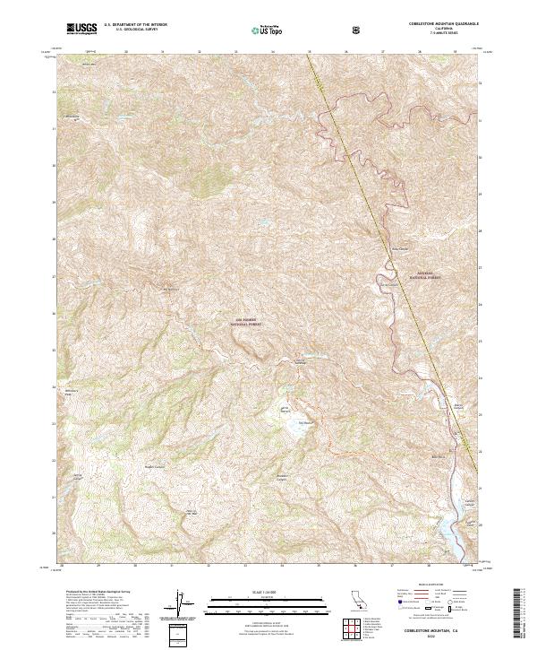 US Topo 7.5-minute map for Cobblestone Mountain CA