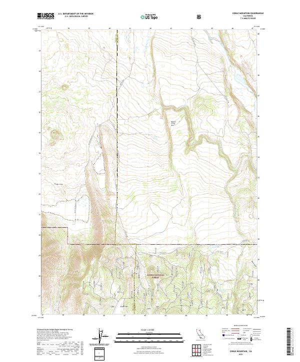 US Topo 7.5-minute map for Coble Mountain CA