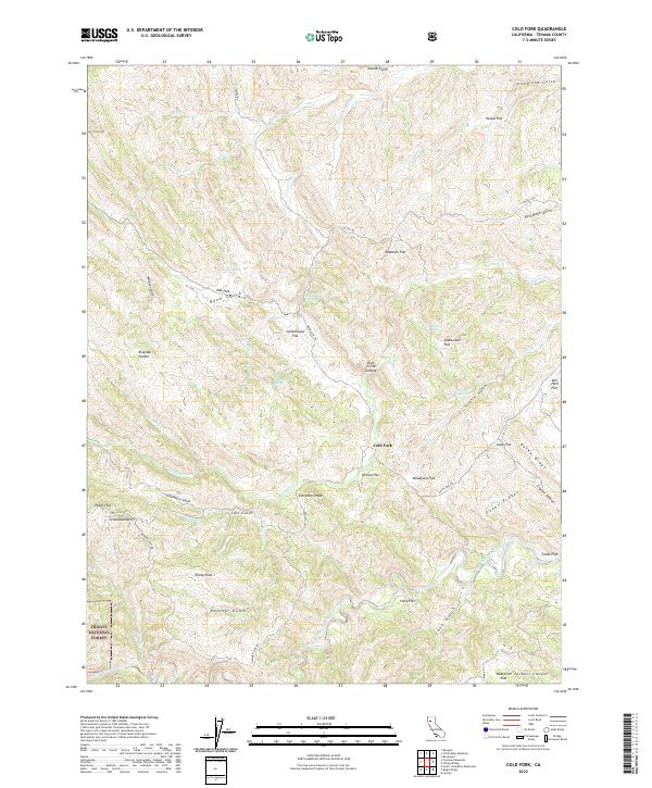 US Topo 7.5-minute map for Cold Fork CA