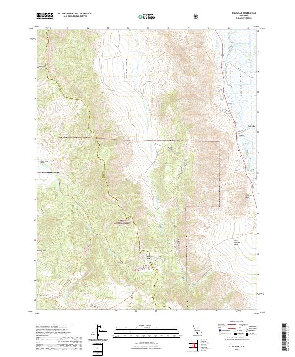 US Topo 7.5-minute map for Coleville CA