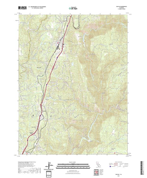 US Topo 7.5-minute map for Colfax CA