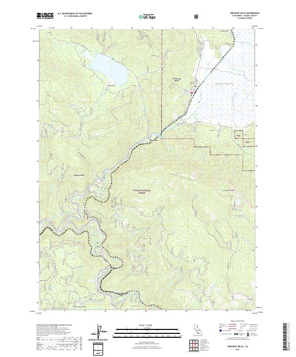 US Topo 7.5-minute map for Crescent Mills CA