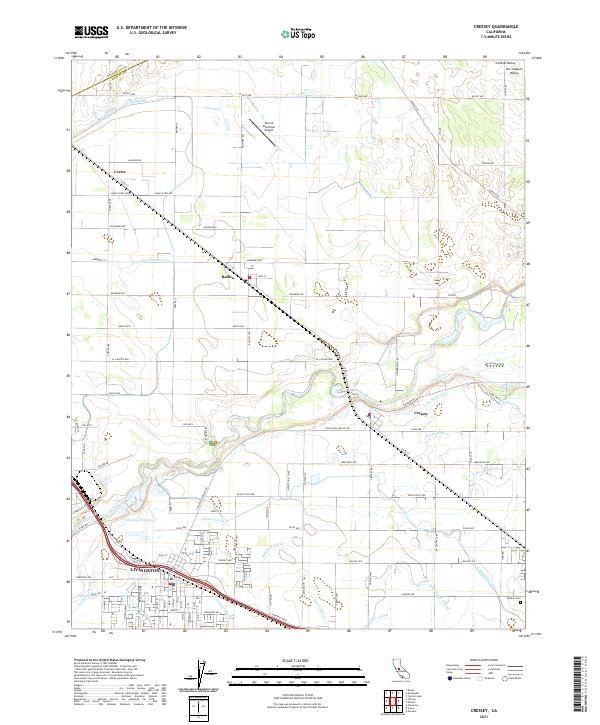 US Topo 7.5-minute map for Cressey CA