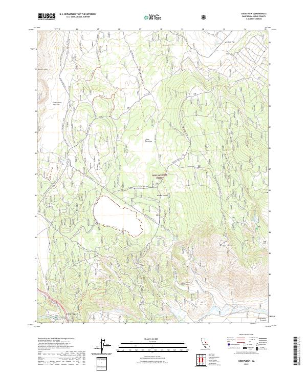 US Topo 7.5-minute map for Crestview CA