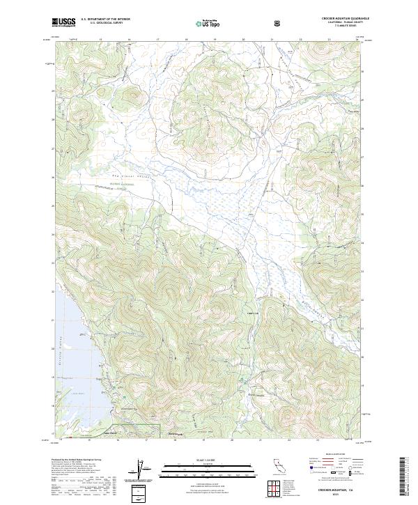 US Topo 7.5-minute map for Crocker Mountain CA