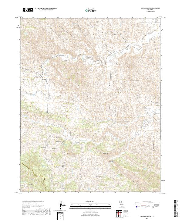 US Topo 7.5-minute map for Curry Mountain CA