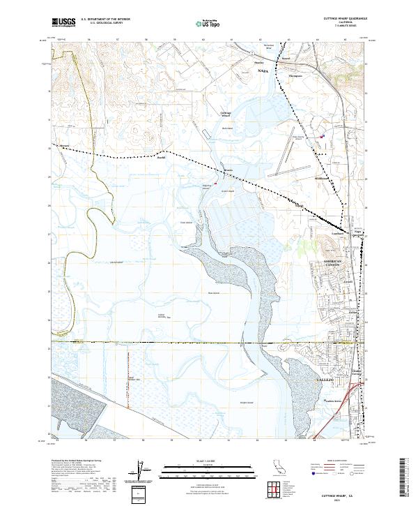 US Topo 7.5-minute map for Cuttings Wharf CA