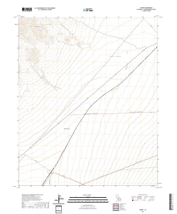 US Topo 7.5-minute map for Danby CA