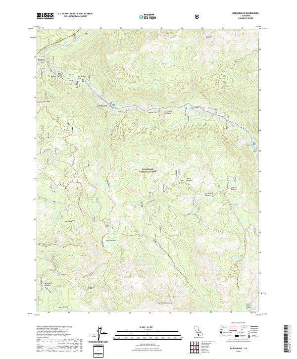 US Topo 7.5-minute map for Dardanelle CA