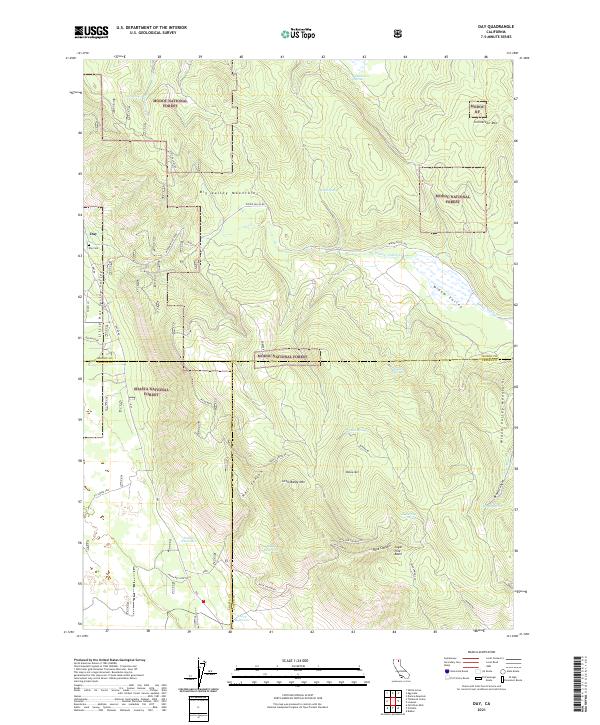 US Topo 7.5-minute map for Day CA