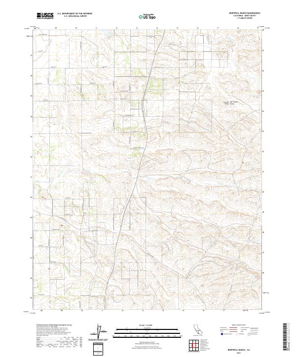 US Topo 7.5-minute map for Deepwell Ranch CA