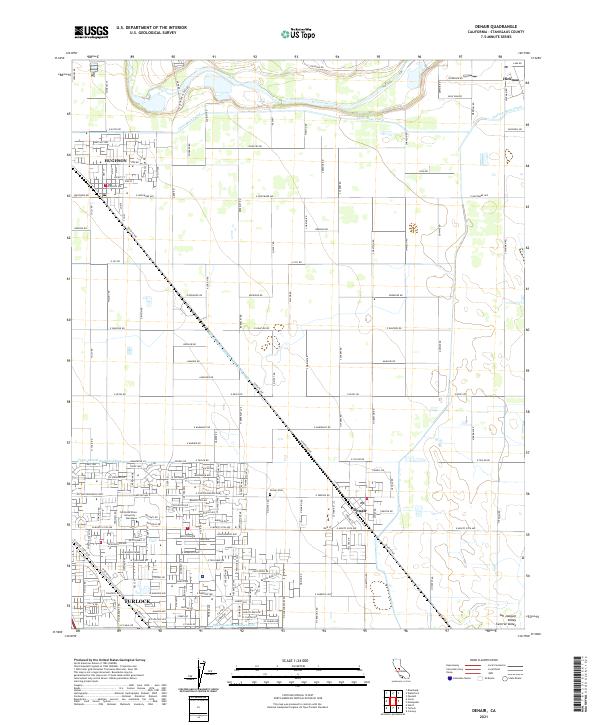 US Topo 7.5-minute map for Denair CA