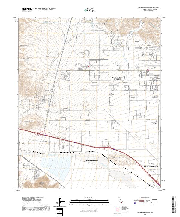 US Topo 7.5-minute map for Desert Hot Springs CA