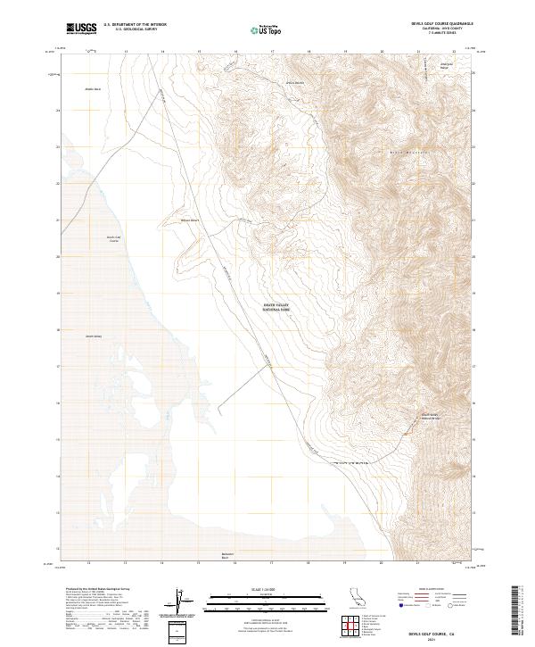 US Topo 7.5-minute map for Devils Golf Course CA