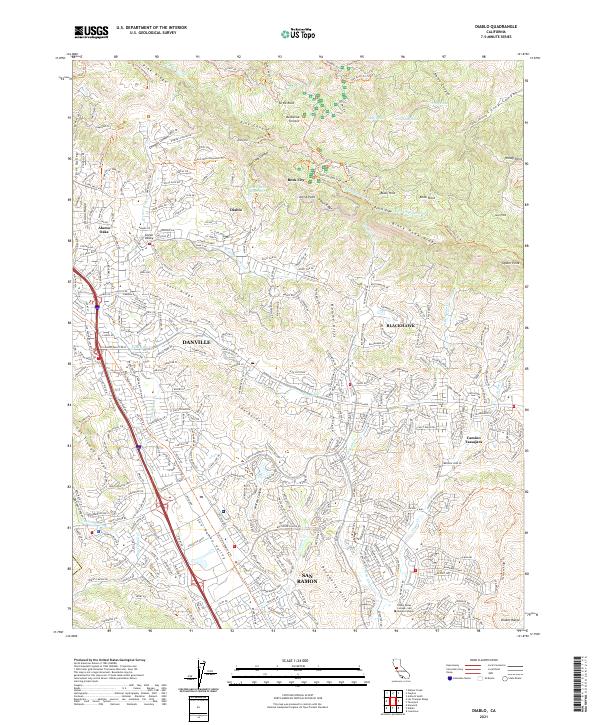 US Topo 7.5-minute map for Diablo CA