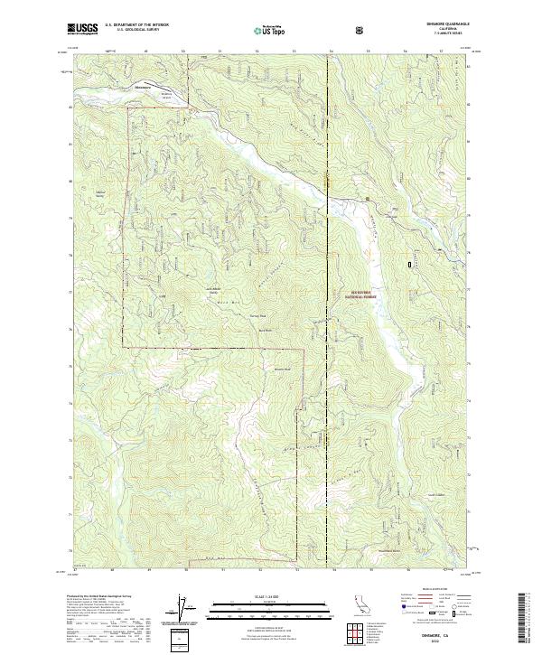 US Topo 7.5-minute map for Dinsmore CA