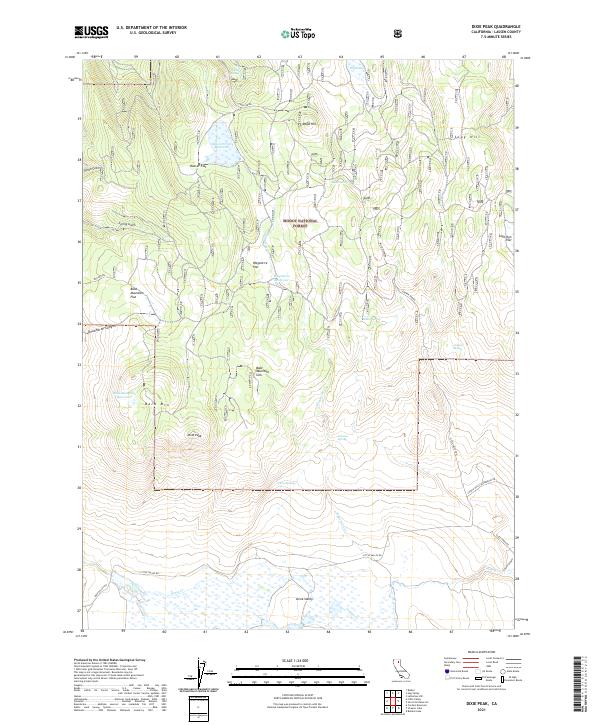 US Topo 7.5-minute map for Dixie Peak CA