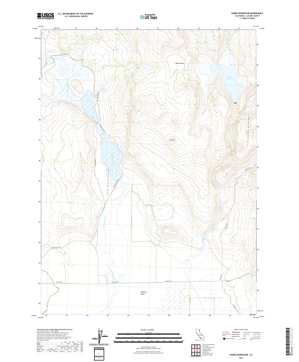 US Topo 7.5-minute map for Dodge Reservoir CA