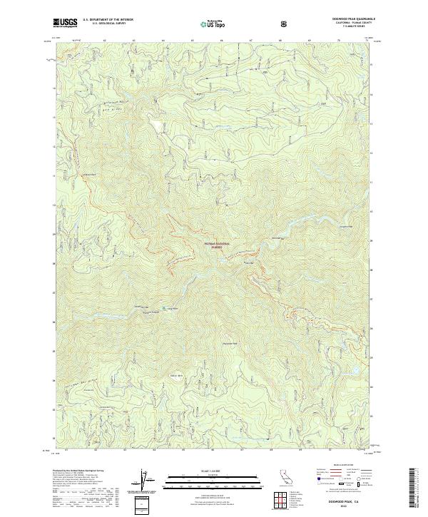 US Topo 7.5-minute map for Dogwood Peak CA