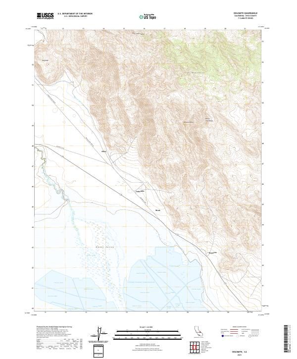 US Topo 7.5-minute map for Dolomite CA