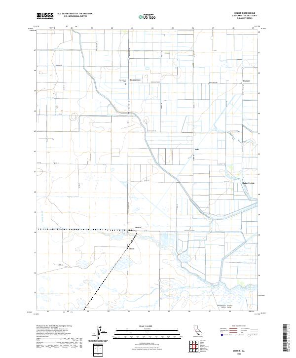 US Topo 7.5-minute map for Dozier CA