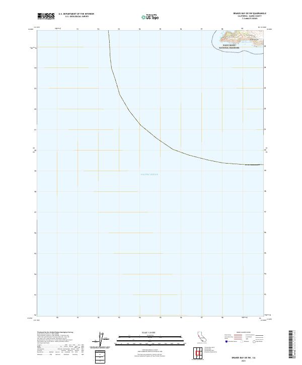 US Topo 7.5-minute map for Drakes Bay OE SW CA