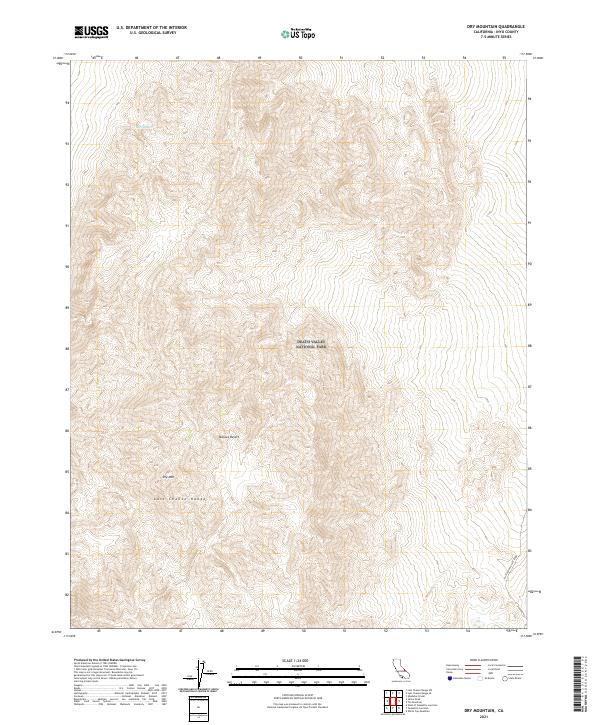 US Topo 7.5-minute map for Dry Mountain CA