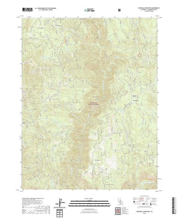 US Topo 7.5-minute map for Duckwall Mountain CA