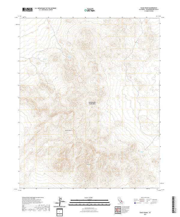 US Topo 7.5-minute map for Eagle Crags CA