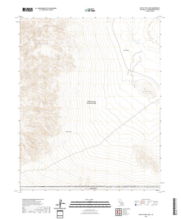 US Topo 7.5-minute map for East of Owl Lake CA