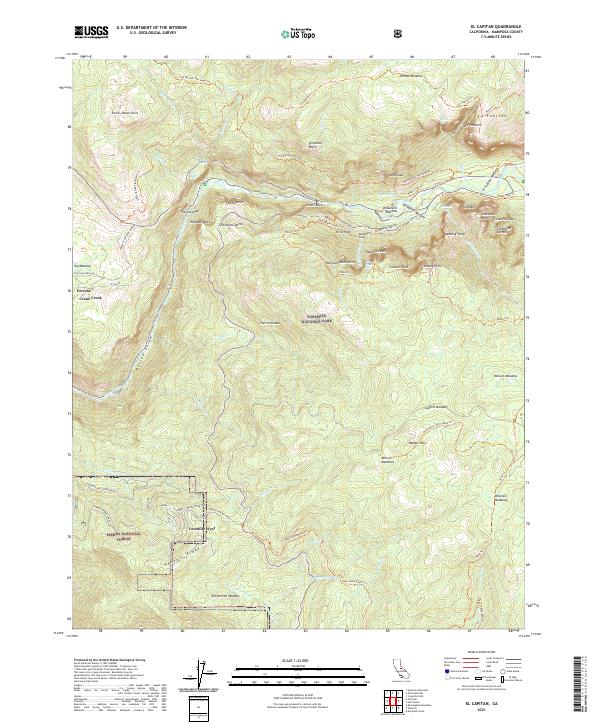 US Topo 7.5-minute map for El Capitan CA