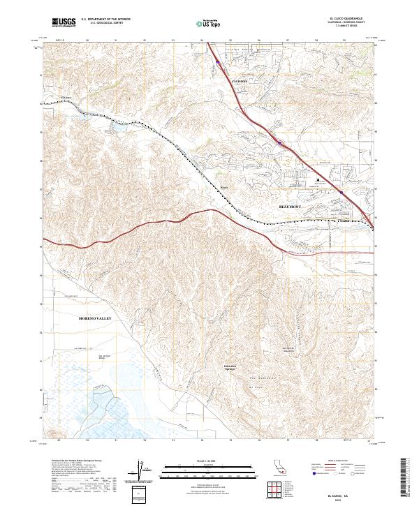 US Topo 7.5-minute map for El Casco CA