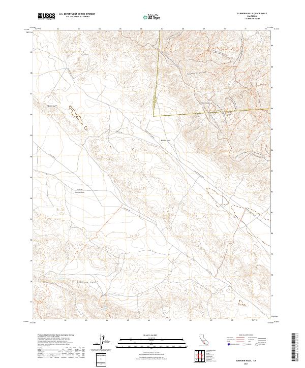 US Topo 7.5-minute map for Elkhorn Hills CA