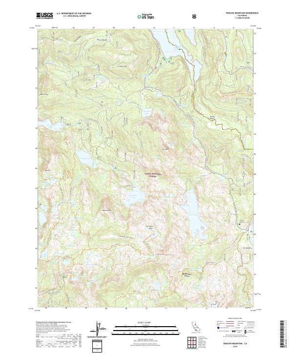 US Topo 7.5-minute map for English Mountain CA